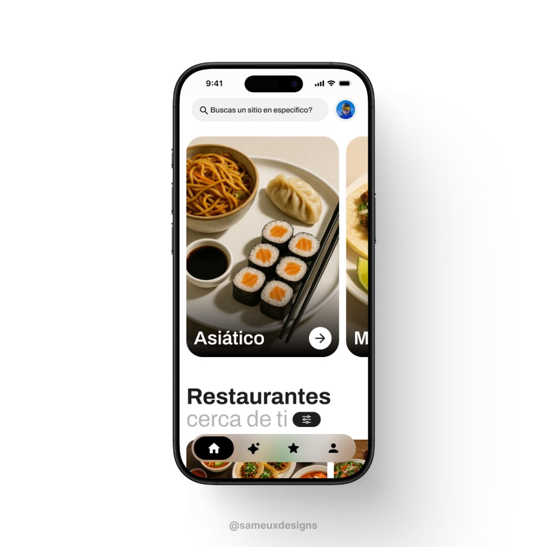 Preview of DishCover mobile application